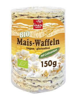 Linea Maiswaffeln mit Leinsamen 150g Bio gf